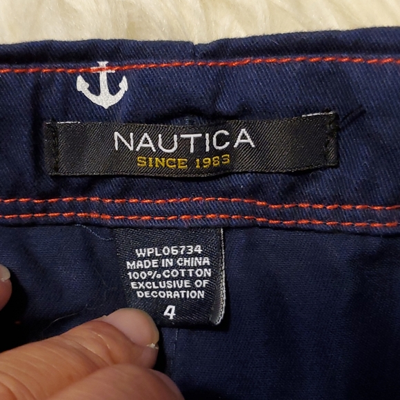 NWT Nautica Girls Navy Shorts - Size 4 - Picture 3 of 6